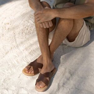 Nisolo Dante Cross Strap Leather Sandals Size 13